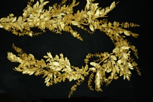 Gold Glittered Eucalyptus and Bay Leaf Garland (Lot of 1) SALE ITEM